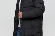 Зимняя мужская куртка WladiMir 3305 длинная чёрная