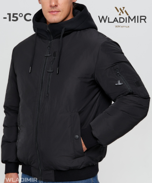 Зимняя куртка WladiMir 5110 чёрная короткая