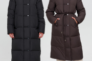 Зимняя женская куртка Wladimir 2530 длинная коричневая 