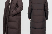 Зимняя женская куртка Wladimir 2530 длинная коричневая 