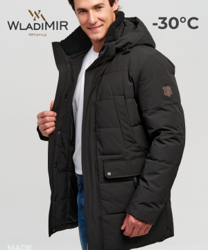 Пуховик мужской WladiMir   4590  чёрный  прямой