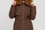 Зимняя женская куртка Wladimir 2506 коричневая 