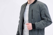 Демисезонная мужская куртка Talifeck 50968 серая короткая