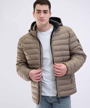 Демисезонная мужская куртка Talifeck 50996 бежевая