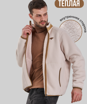 Кофта флисовая теплая Jeans Town 4F7158 Белая