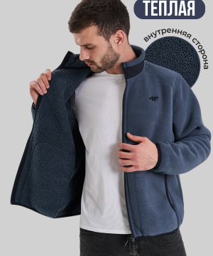 Кофта флисовая теплая Jeans Town 4F7158 Синяя