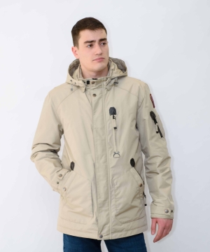 Демисезонная мужская куртка Shark force 824C830 бежевая 